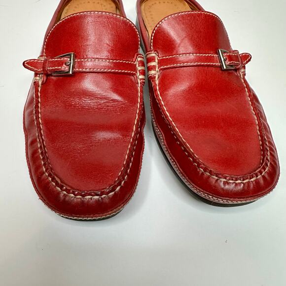 Cole Haan Country Red Leather Slip On Loafers size 8 - Picture 5 of 8
